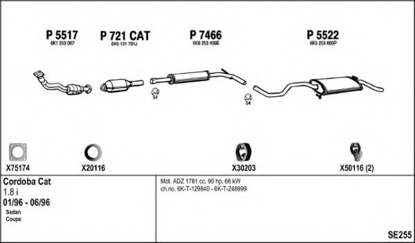 FENNO SE255 Exhaust System
